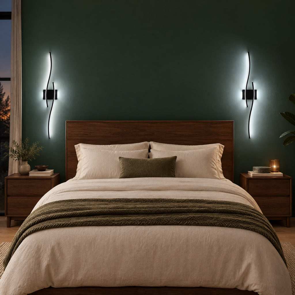 Black Wall Light at home