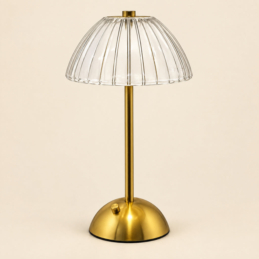 Rechargeable Crystal-Style Touch Table Lamp in Dome shade