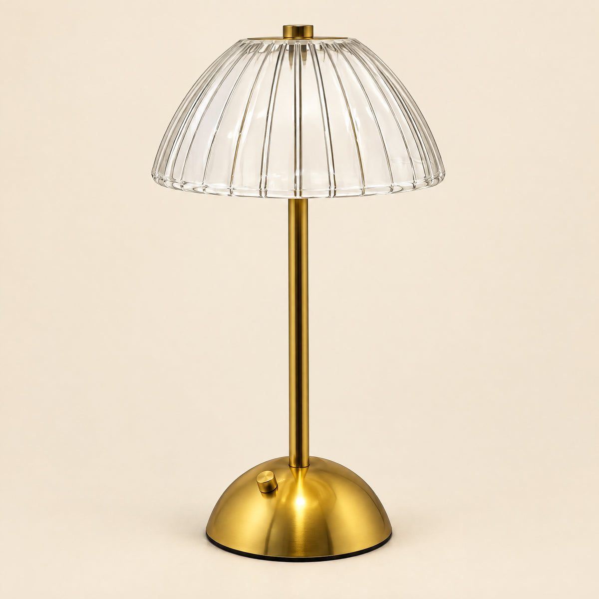 Rechargeable Crystal-Style Touch Table Lamp in Dome shade