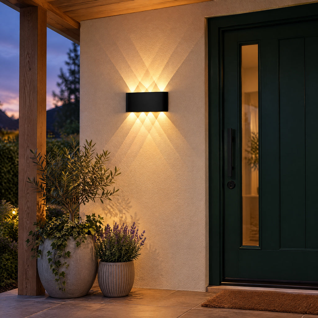 LED Up and Down Wall Lamp in use