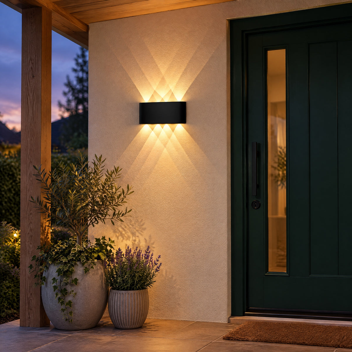 LED Up and Down Wall Lamp in use