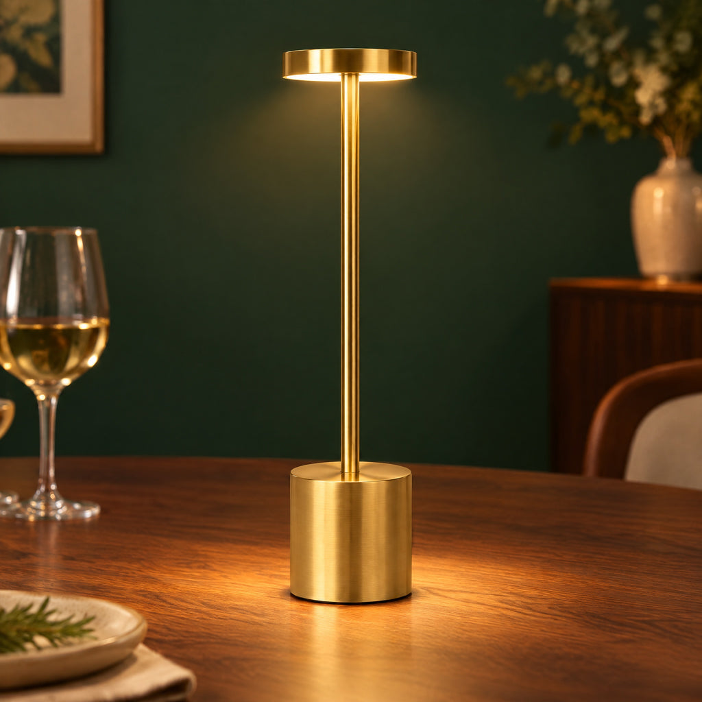 Cordless Table Lamp – Slim Metal Touch Lamp
