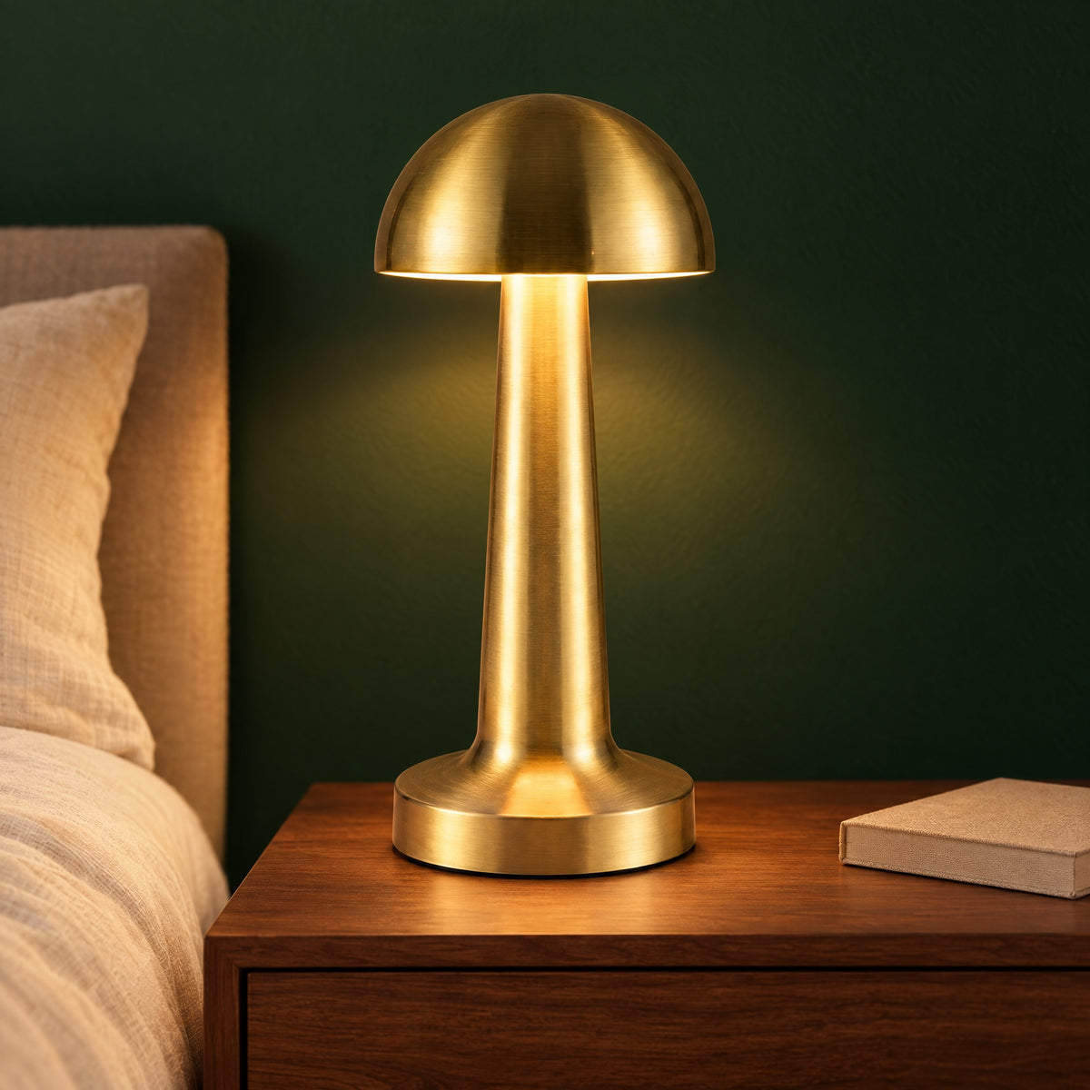 Rechargeable Table Lamp – Cordless Mushroom Touch Lamp