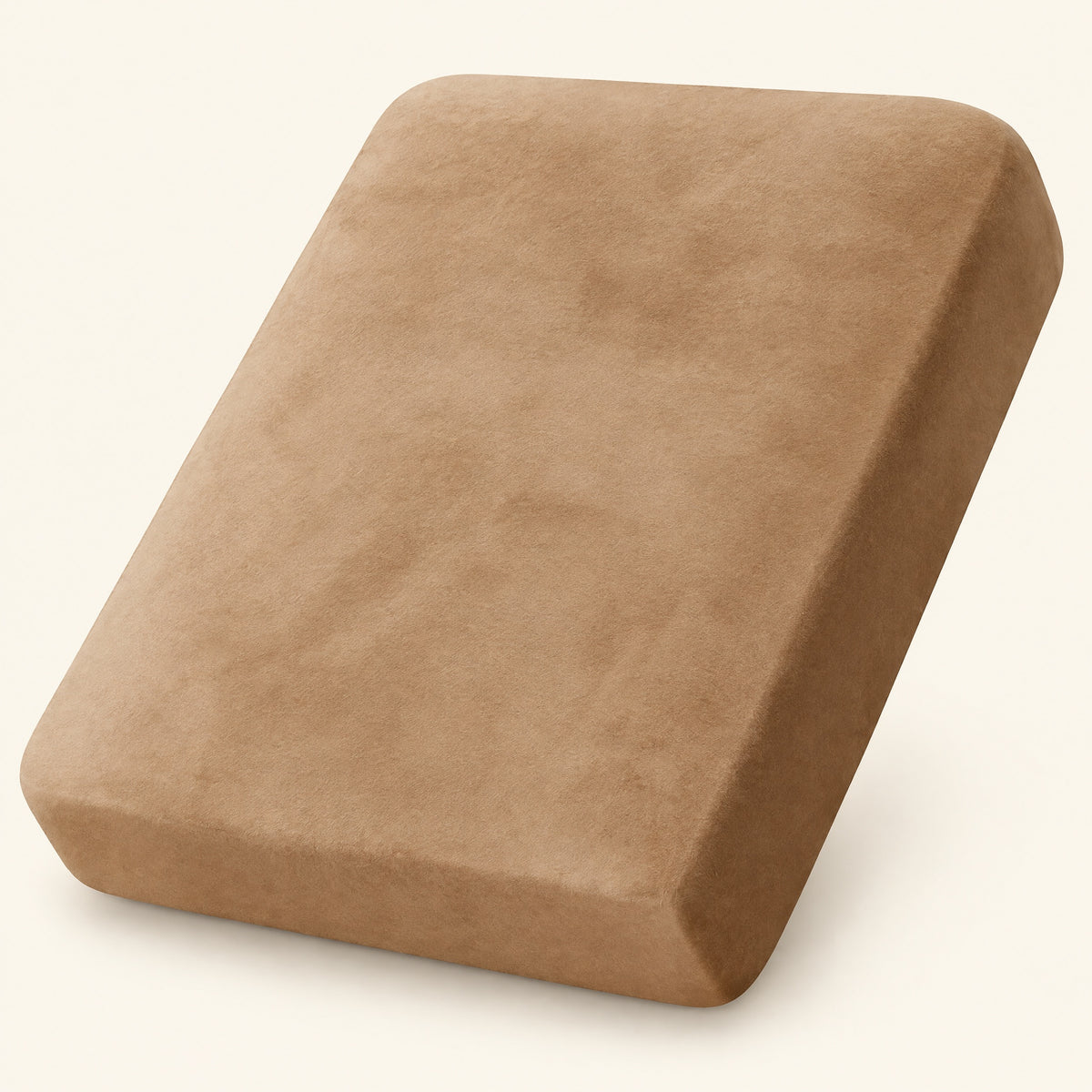 Stretch Velvet-Feel Seat Cover in Camel