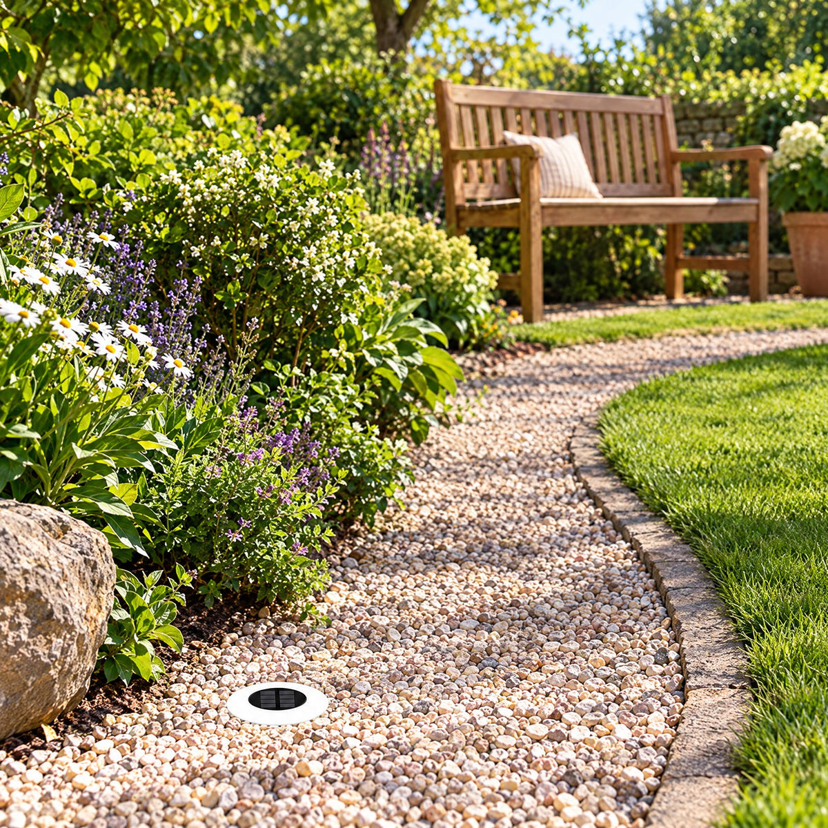 Solar Path Lights in the garden