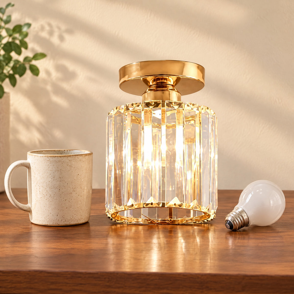 Crystal Ceiling Light size and dimensions