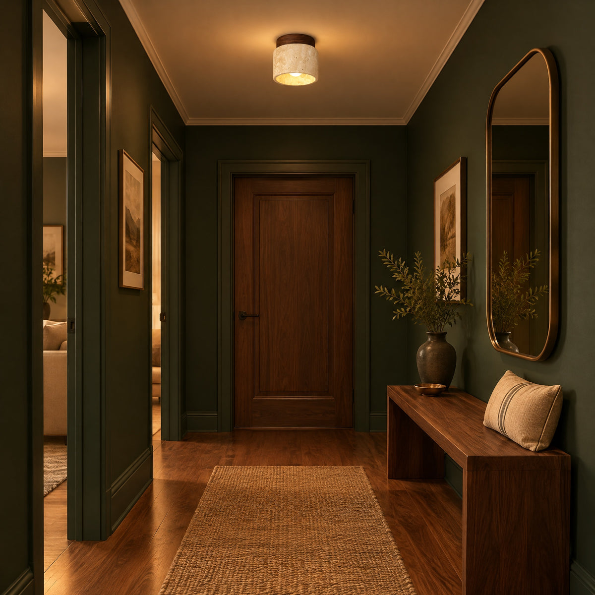 Wooden Ceiling Light at home