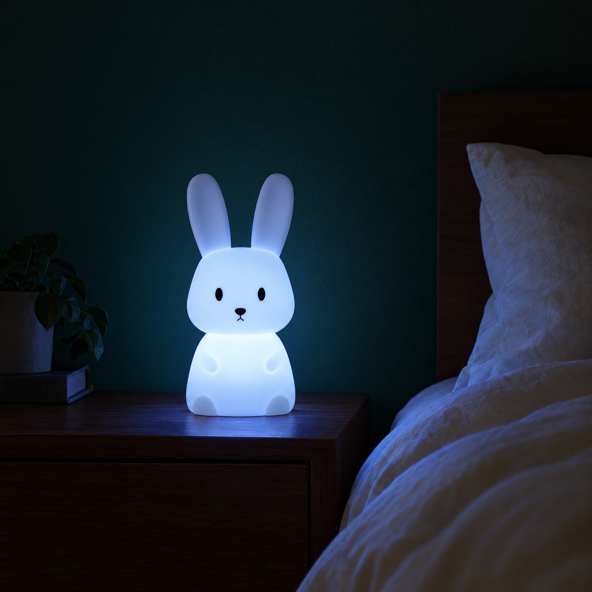 Kids Silicone Rabbit Lamp in use