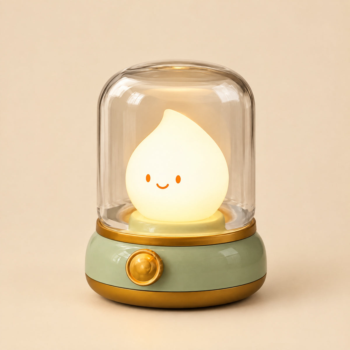 Flickering Flame Lantern Lamp in Green