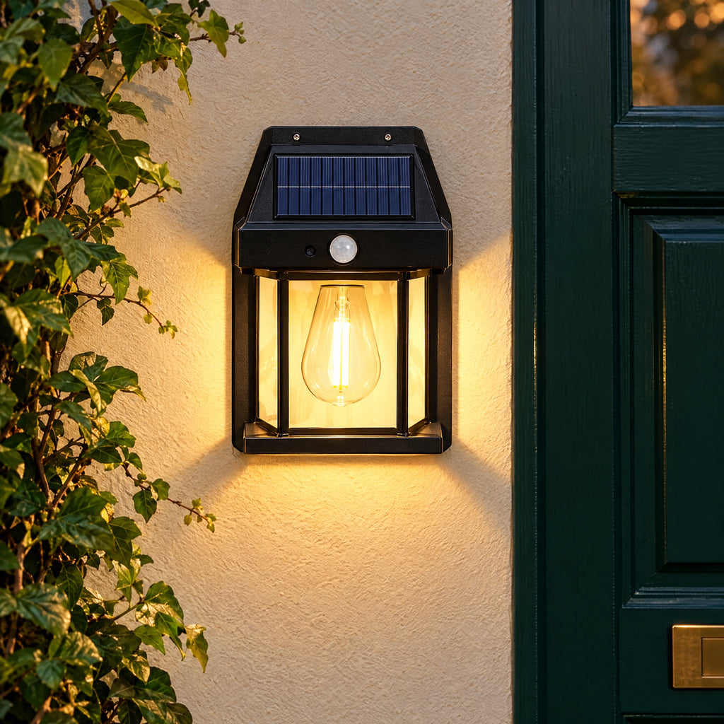 Solar Wall Lantern with Motion Sensor – Outdoor Solar Wall Light