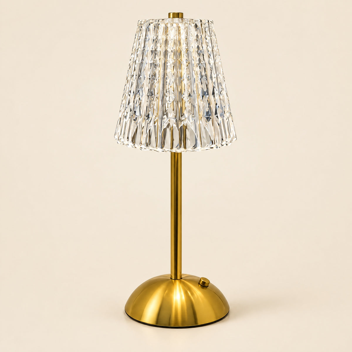 Crystal Lamp – Tapered shade