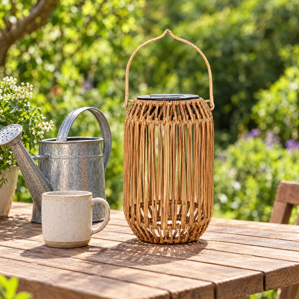 Rattan Solar Lantern size and dimensions