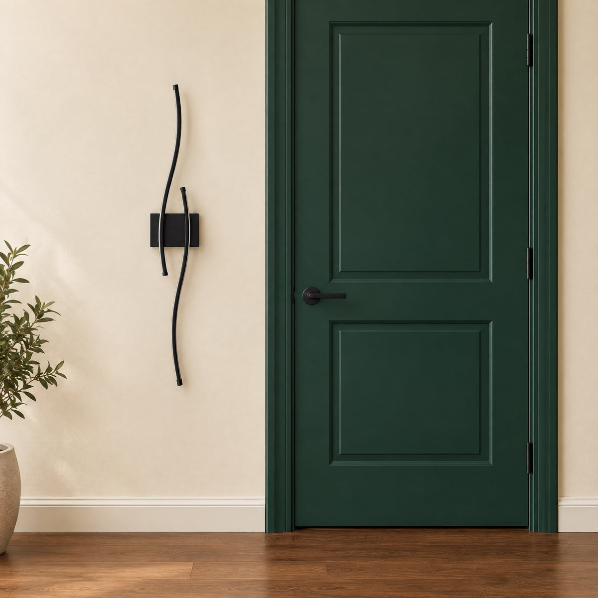 Black Wall Light size and dimensions
