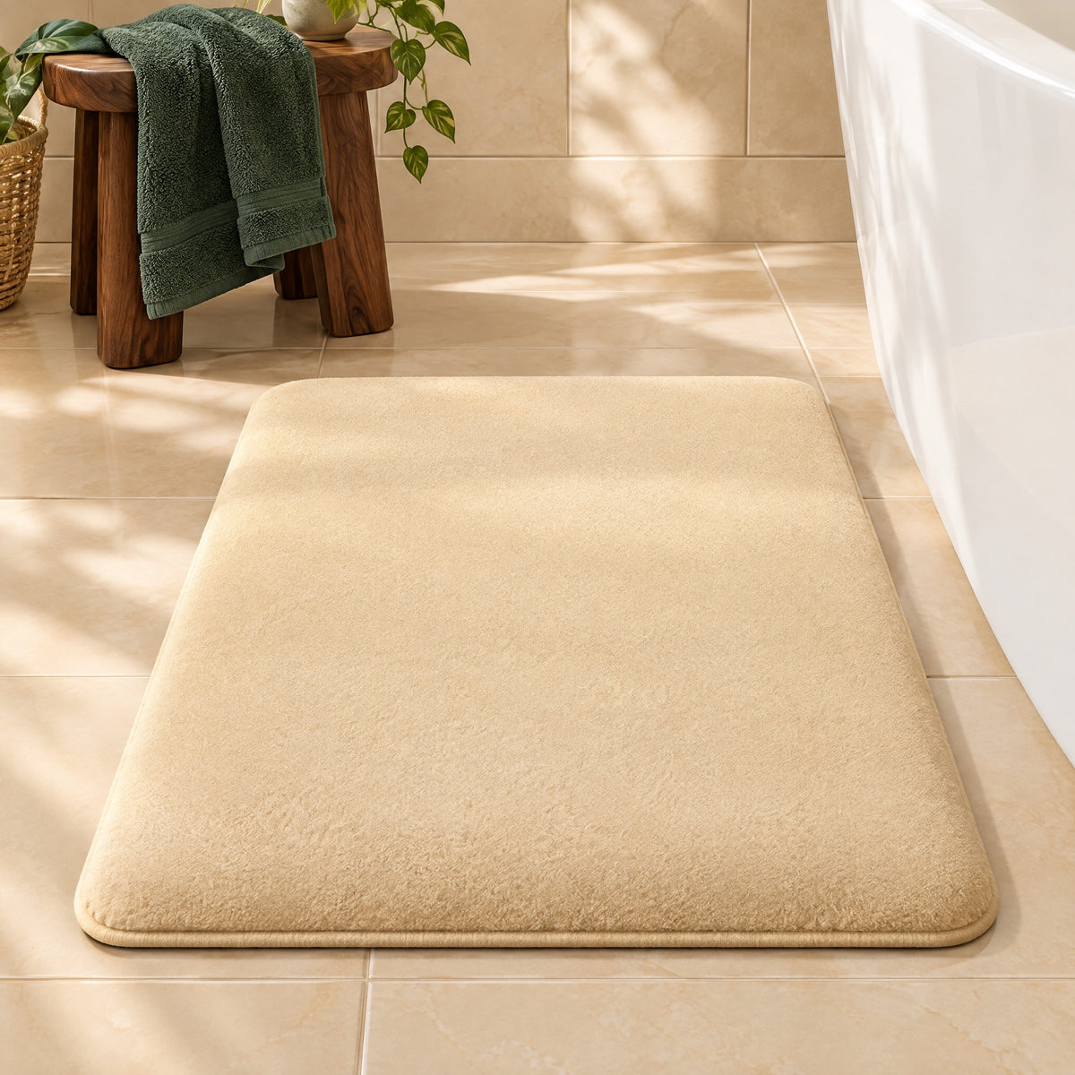 Non Slip Bath Mat – Memory Foam Absorbent Bathroom Mat