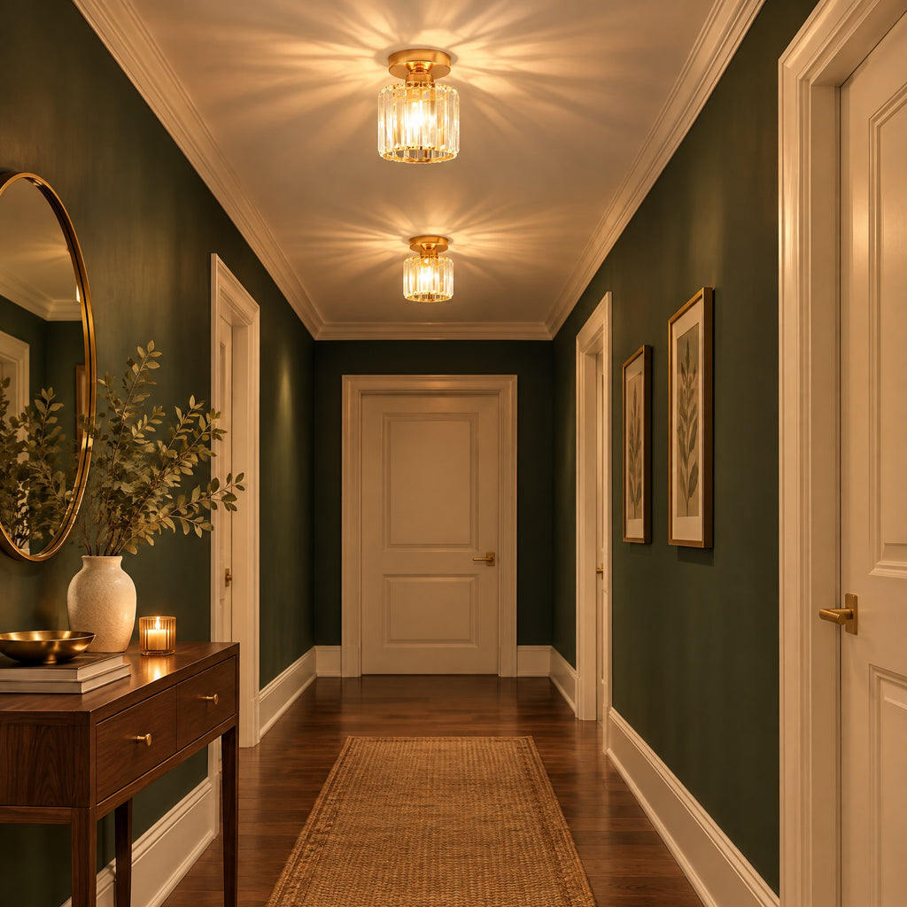 Crystal Ceiling Light at home