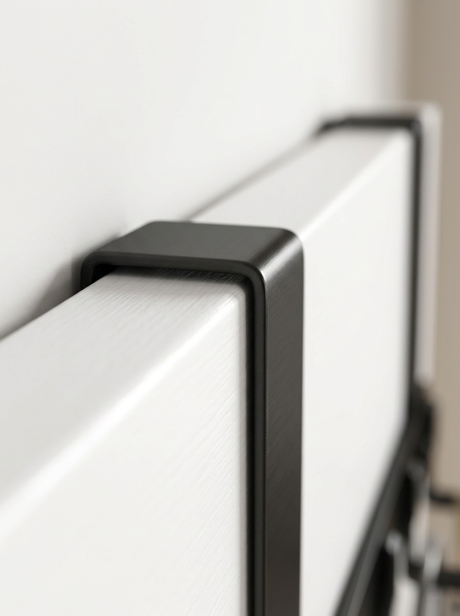 Fixless over-door 6-hook rack in black for coats and towels