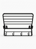 Fixless no-drill black radiator pull-out drying rack