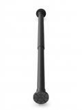 Fixless no-drill black spring tension rod, extendable telescopic pole