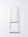 Fixless no-drill freestanding expandable wardrobe shelf in white