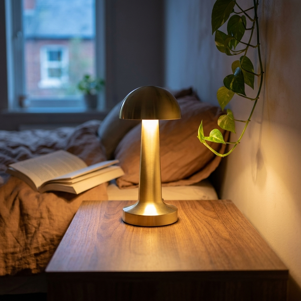 Cordless retro metal touch table lamp