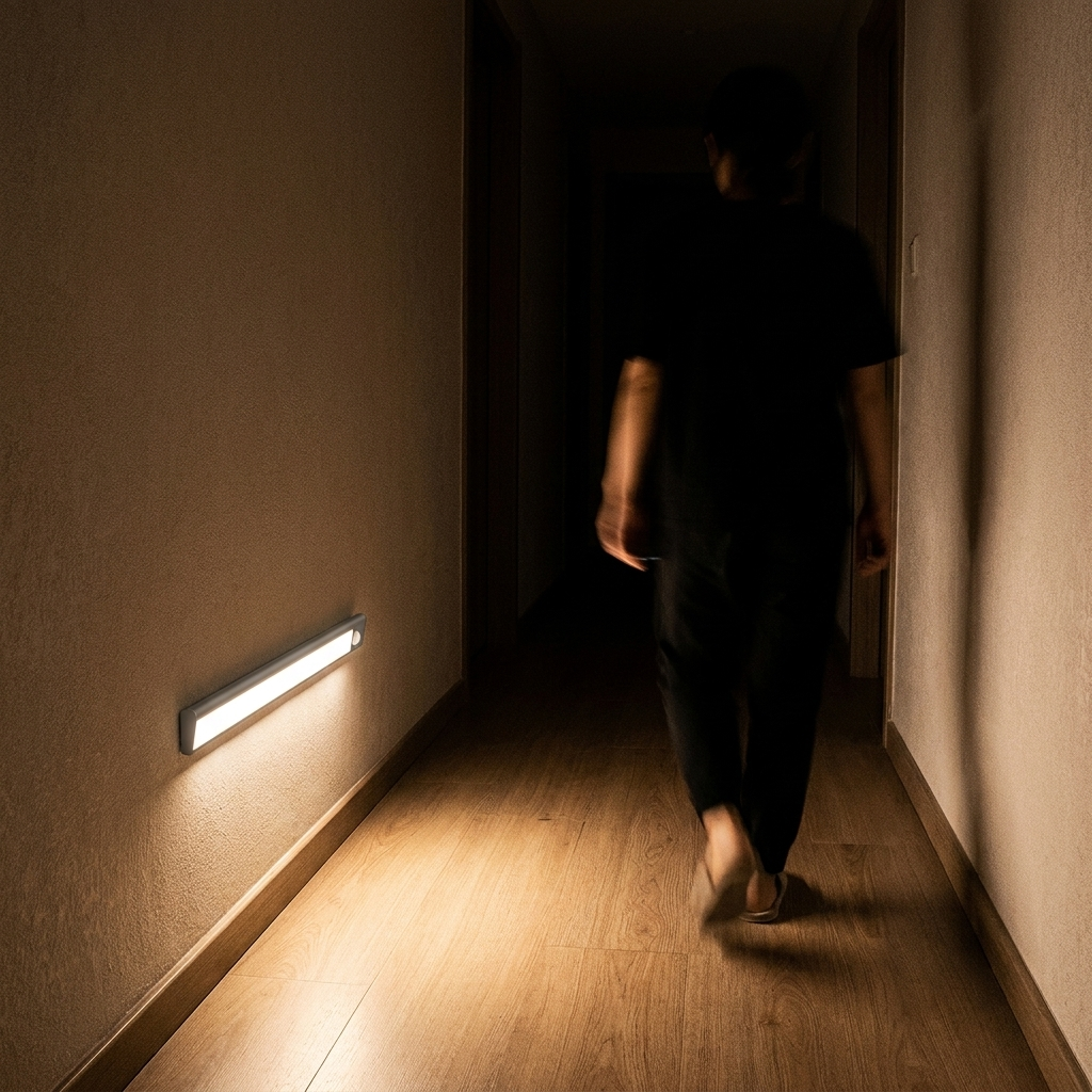 Motion sensor LED cabinet light