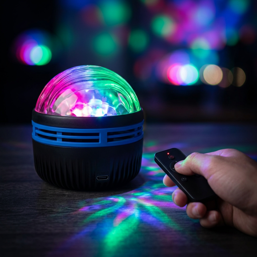 Aurora projector with RGB colour lighting