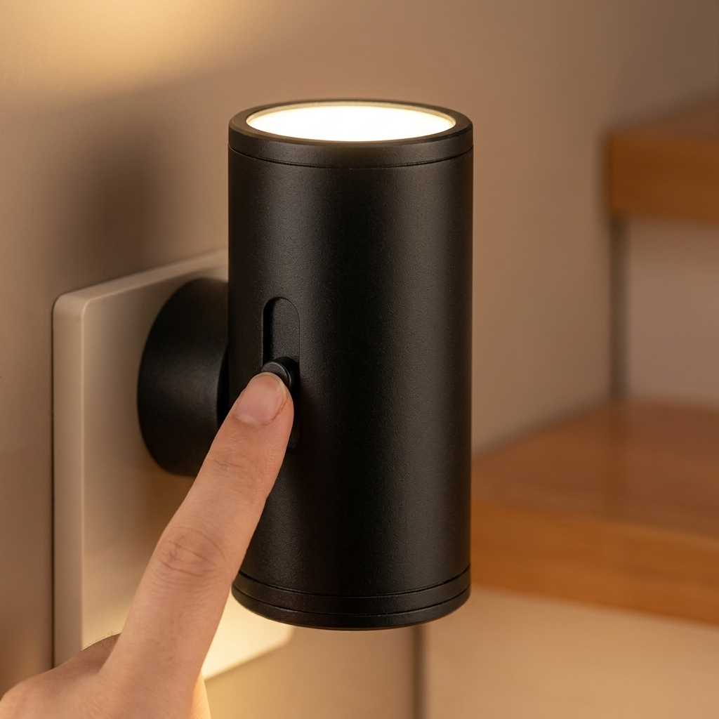 Plug-in night light close-up dimmer