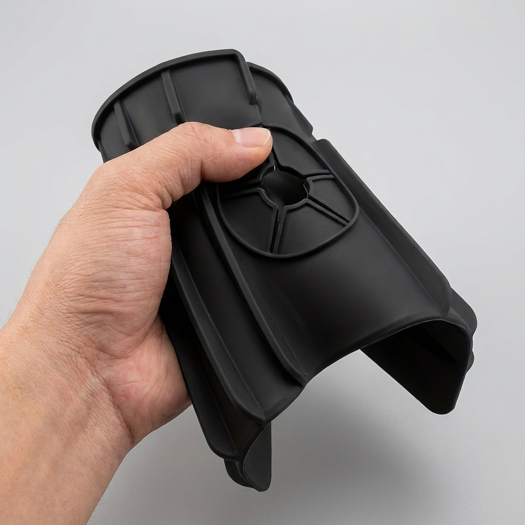 Fixless black silicone faucet splash mat with sponge holder for a kitchen sink